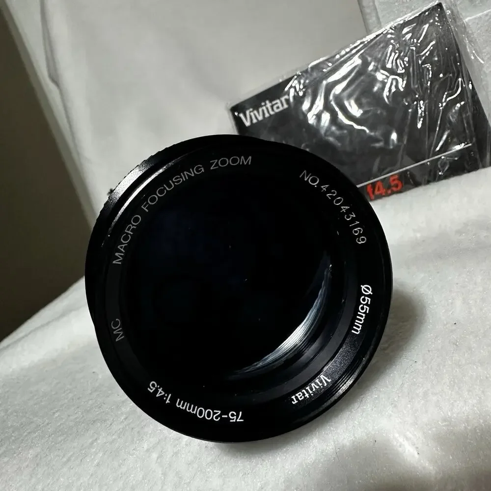 Vivitar MC 75-200mm F4.5 Mount MACRO 1:5X Zoom Lens For Canon